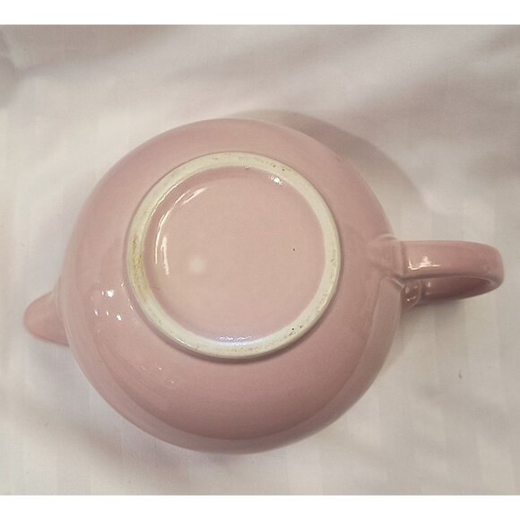 Vintage Pink Lu Ray Creamer Pitcher With Handle - Picture 4 of 4